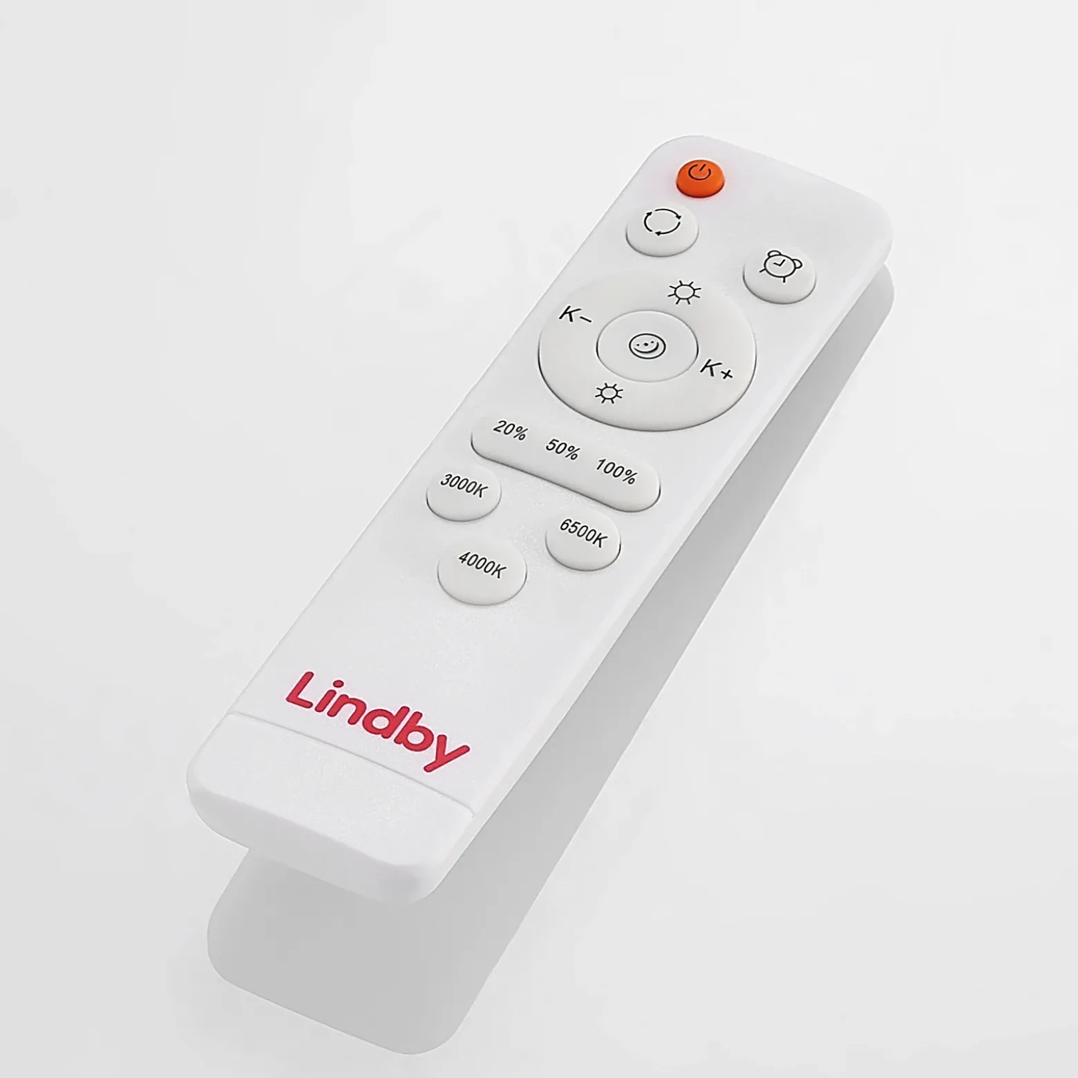 Plafón LED Lindby Todor, 50 cm, antracita, CCT, madera