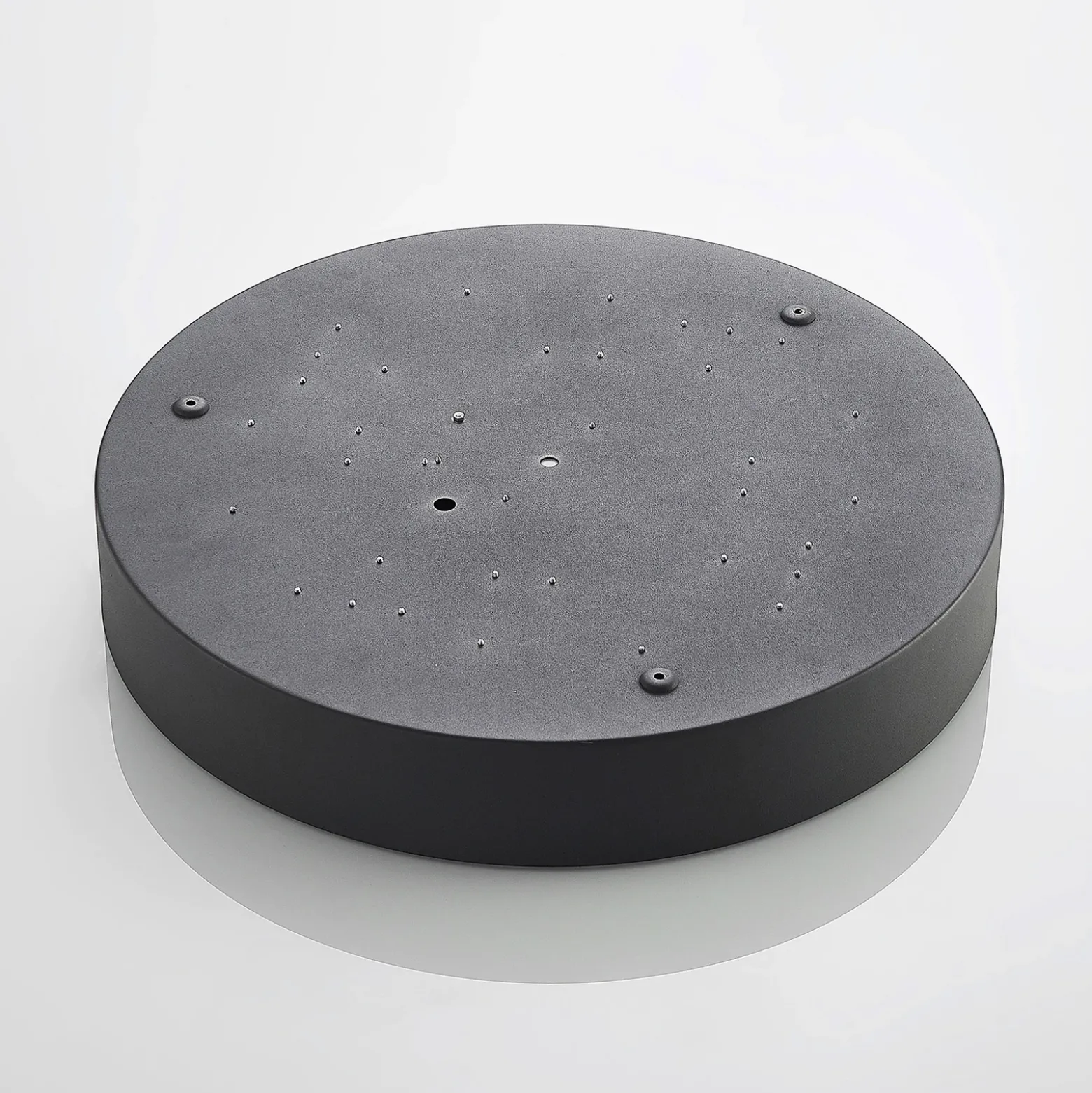 Plafón LED Lindby Todor, 50 cm, antracita, CCT, madera