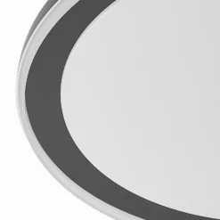 Plafón LED Lindby Verdan, negro, metal, atenuable, CCT