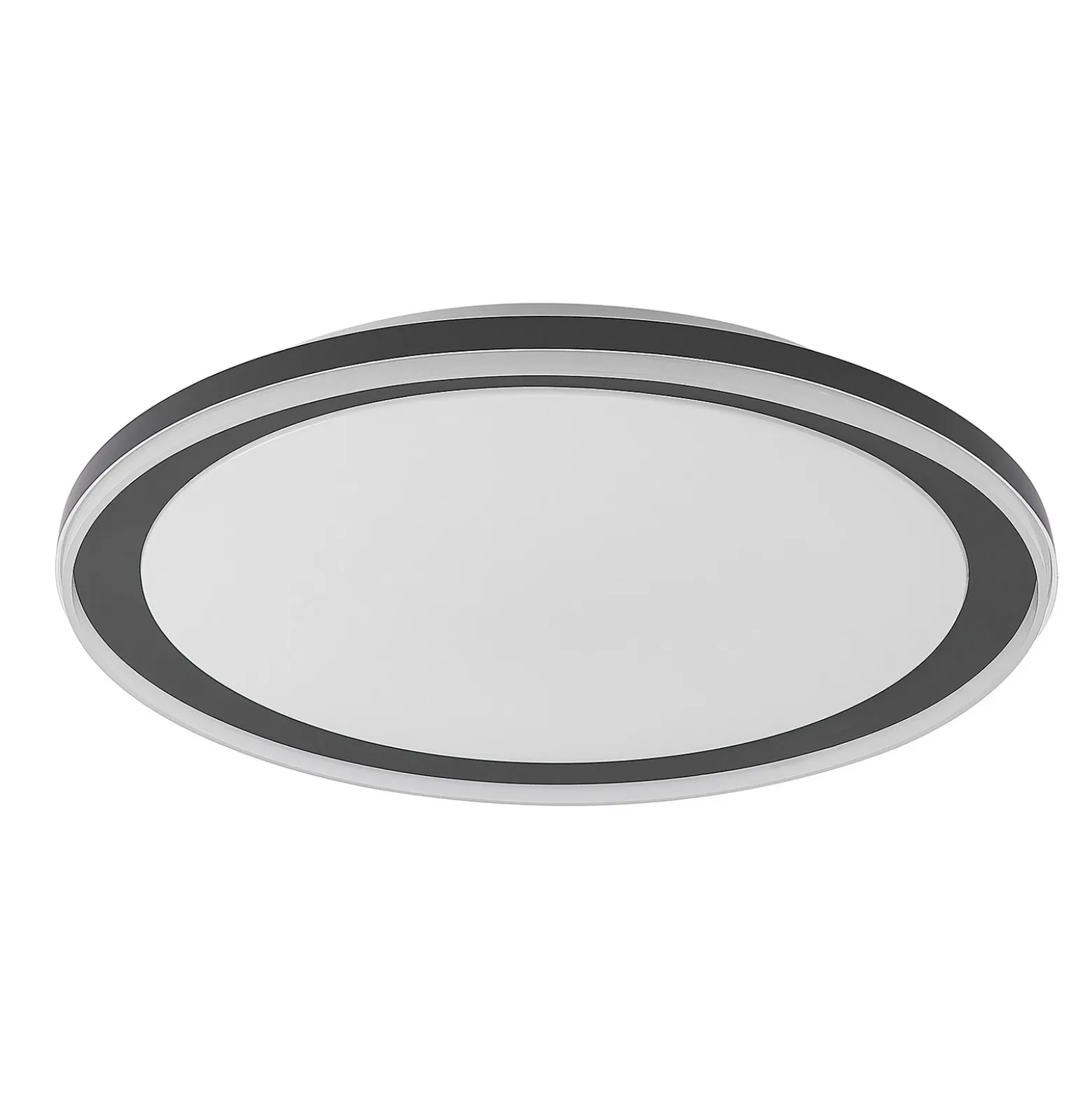 Plafón LED Lindby Verdan, negro, metal, atenuable, CCT