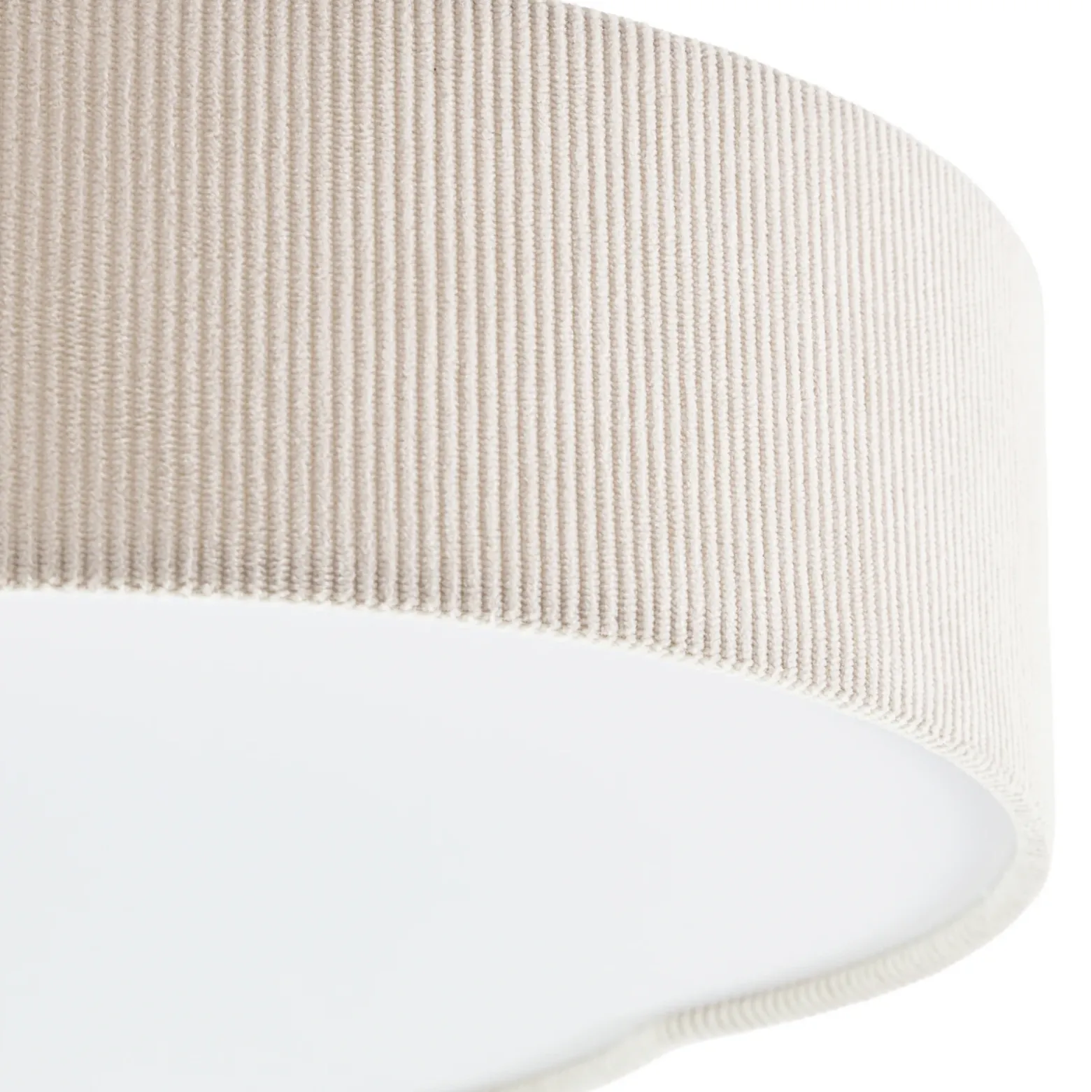 Plafón LED Lindby Winona, Cord, 48 cm, color crema, CCT