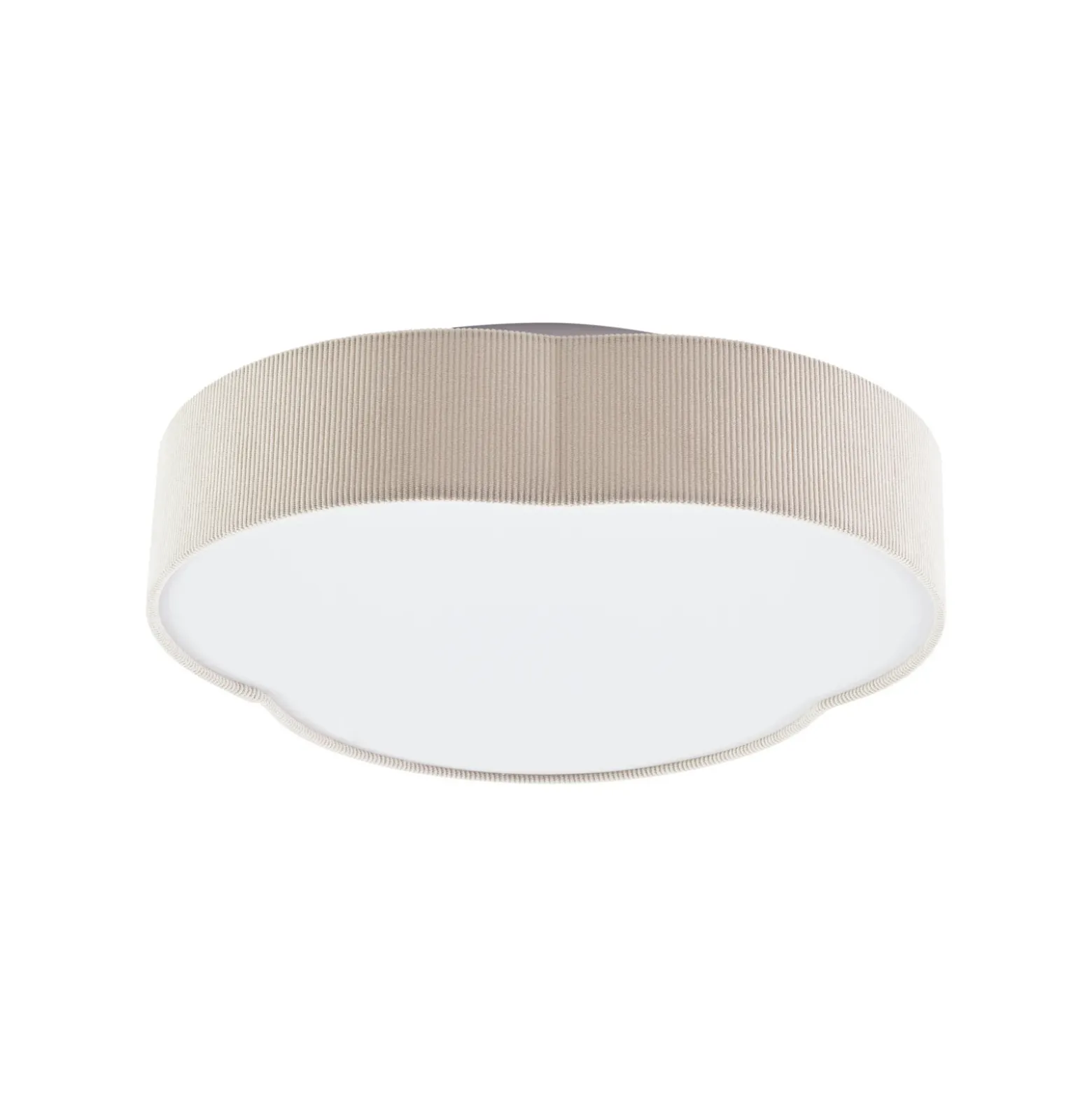 Plafón LED Lindby Winona, Cord, 48 cm, color crema, CCT