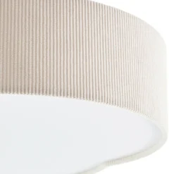 Plafón LED Lindby Winona, Cord, 48 cm, color crema, CCT