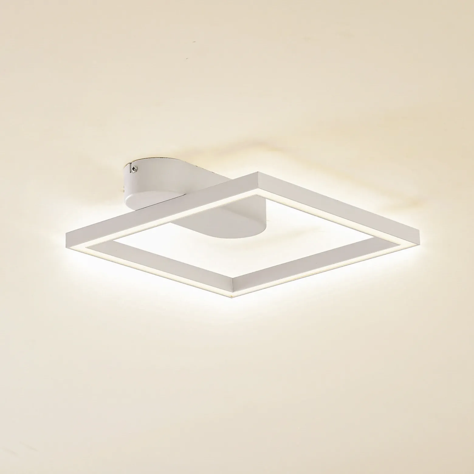 Plafón LED Lindby Yulla, blanco