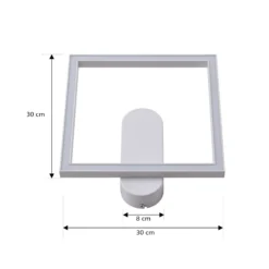 Plafón LED Lindby Yulla, blanco