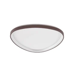 Plafón LED Lucande Asken, 61 cm, marrón, CCT, atenuable