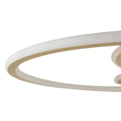 Plafón LED Lucande Circulo, dorada, 60 cm CCT, atenuable