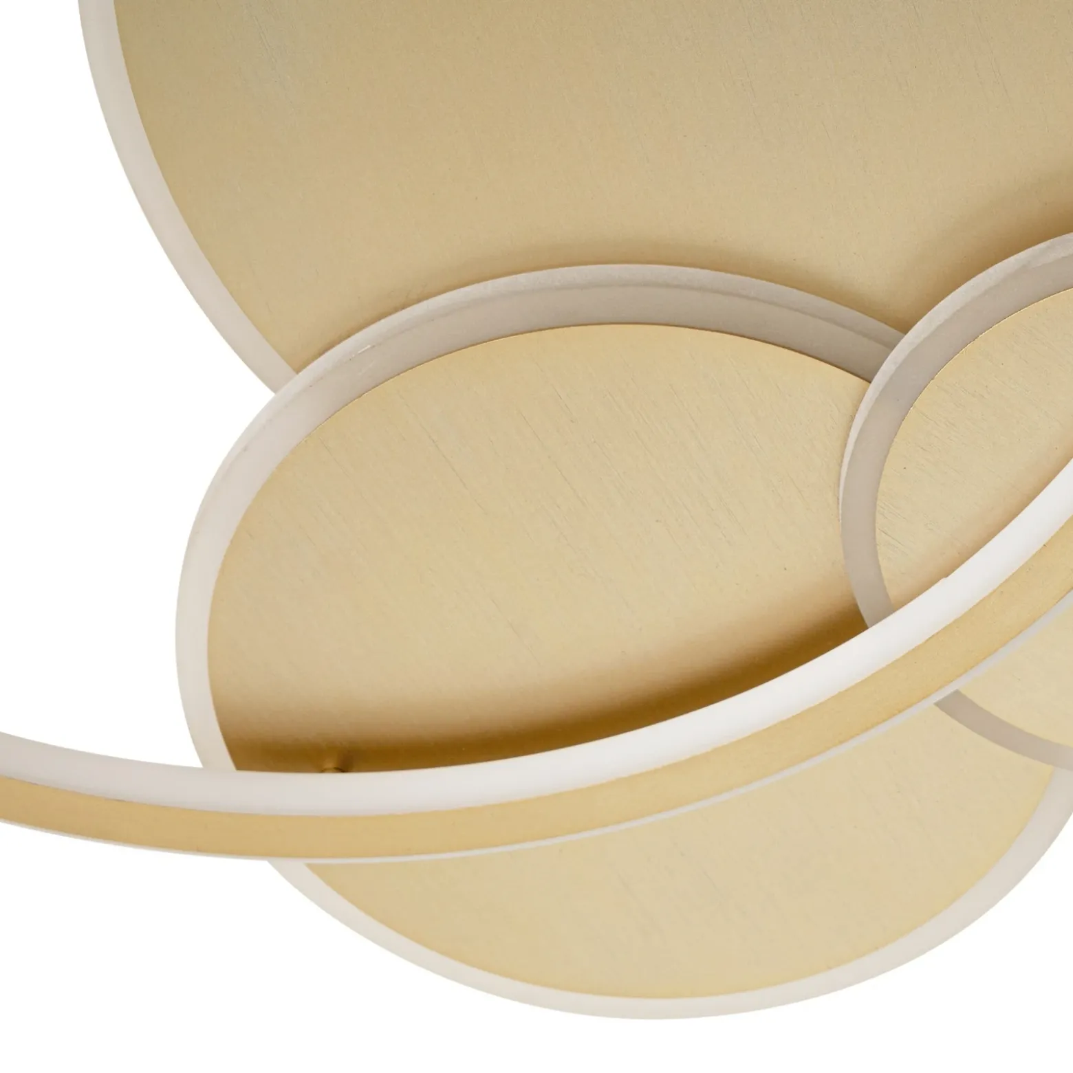 Plafón LED Lucande Circulo, dorada, 60 cm CCT, atenuable