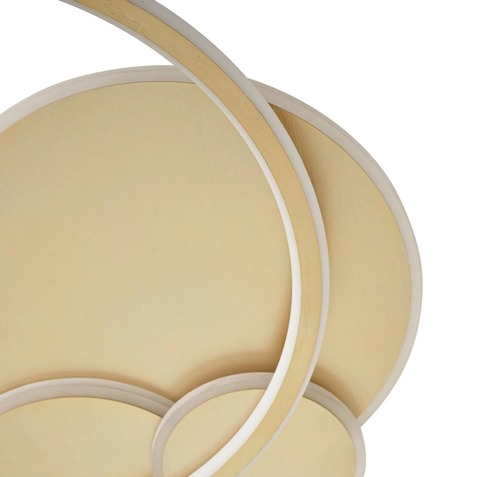 Plafón LED Lucande Circulo, dorada, 60 cm CCT, atenuable
