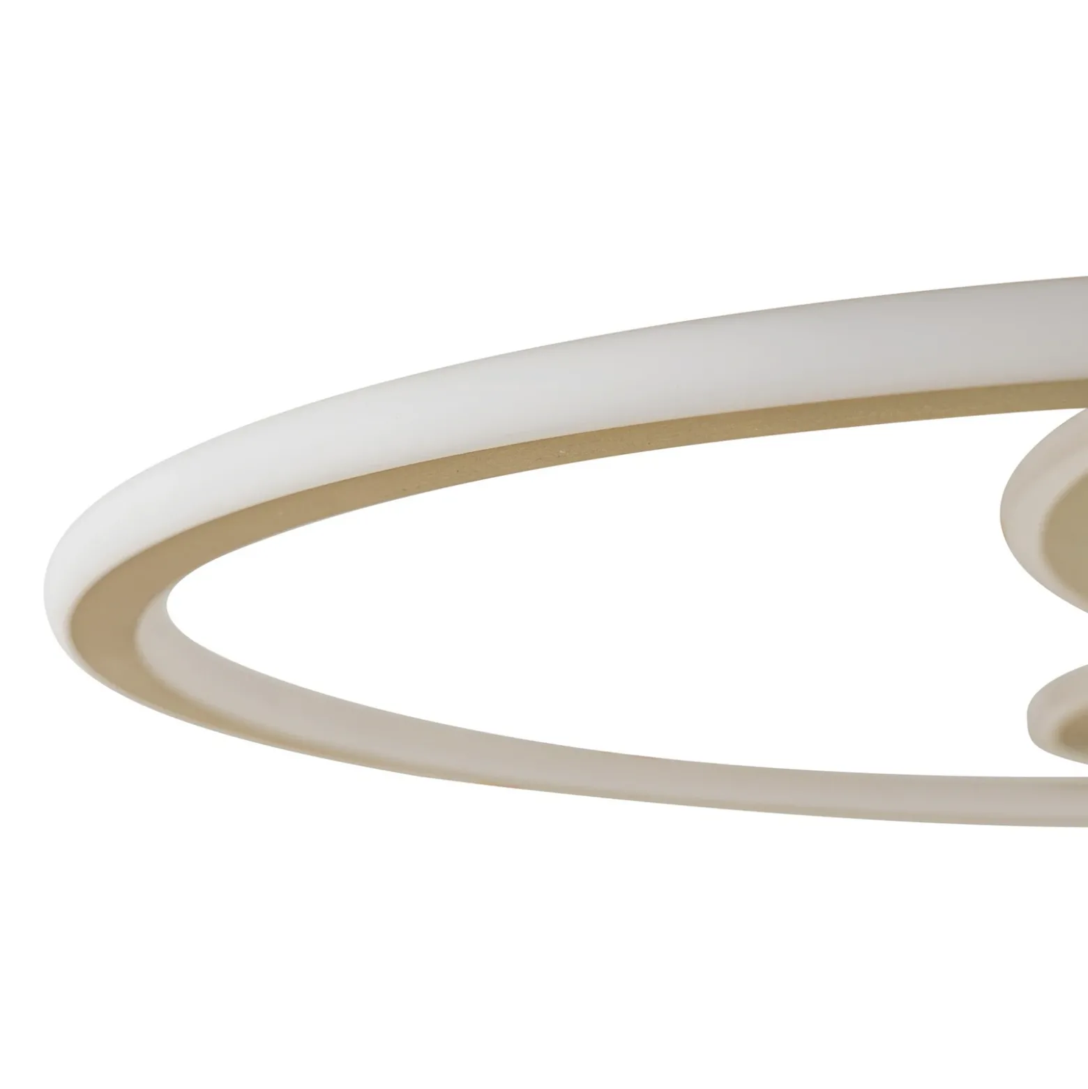 Plafón LED Lucande Circulo, dorada, 60 cm CCT, atenuable