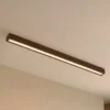 Plafón LED Lucande Emara, madera oscura, roble, atenuable