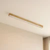 Plafón LED Lucande Emara, madera clara, roble, atenuable
