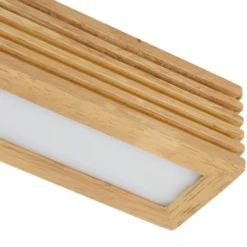 Plafón LED Lucande Emara, madera clara, roble, atenuable