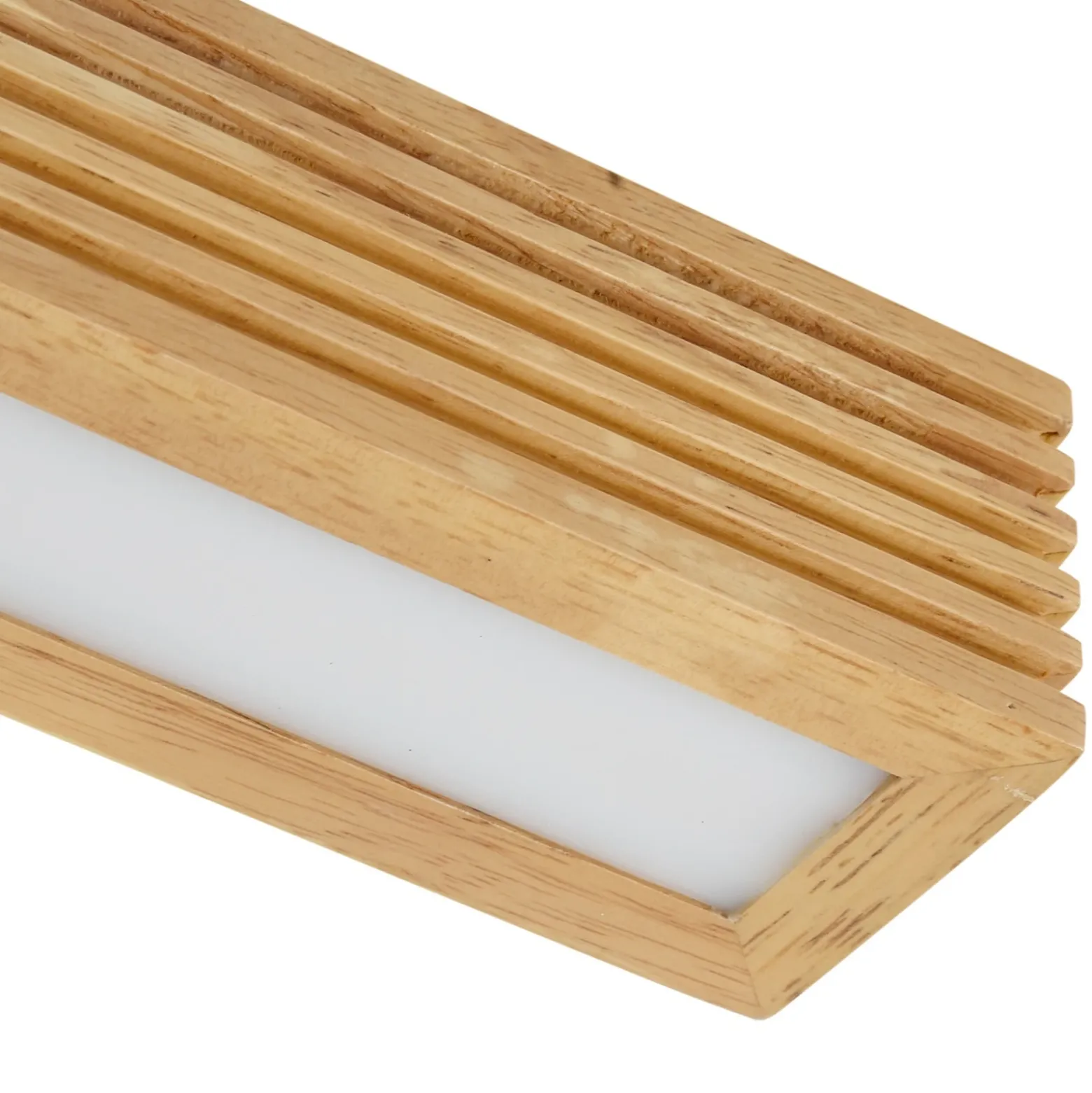 Plafón LED Lucande Emara, madera clara, roble, atenuable