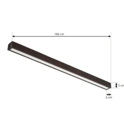 Plafón LED Lucande Emara, madera oscura, roble, atenuable