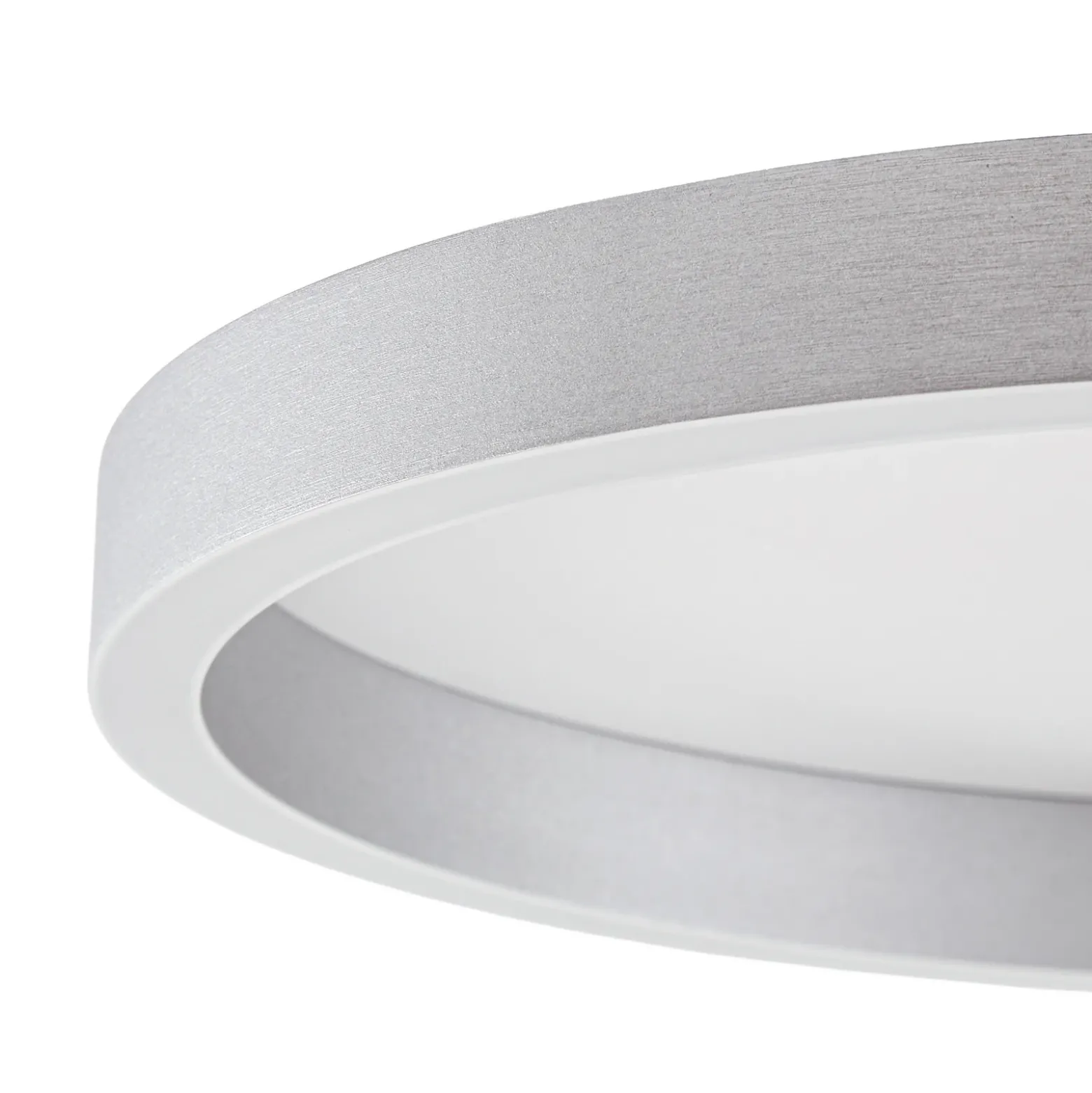 Plafón LED Lucande Rotundo, Ø 40 cm, aluminio, atenuable