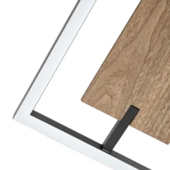 Plafón LED Lucande Vectra, 100 x 30 cm, madera, atenuable