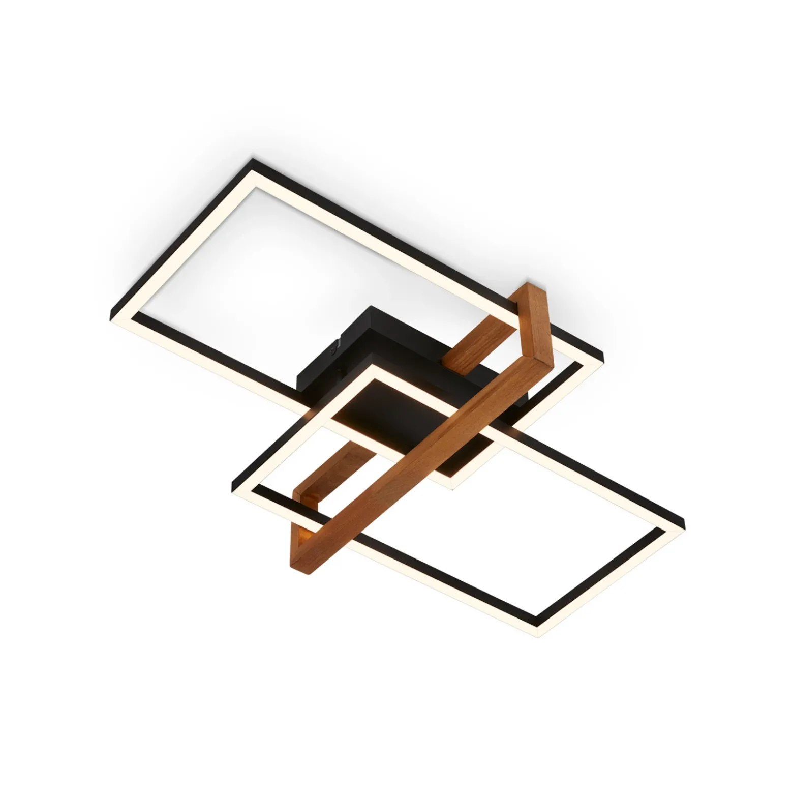 Plafón LED 3776015 2 luces con madera