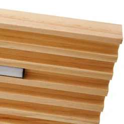 Plafón LED Madero de Lindby, madera de pino, 90 cm x 20 cm