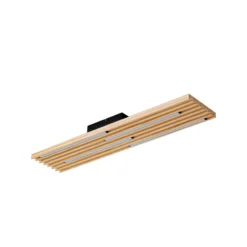 Plafón LED Madero de Lindby, madera de pino, 90 cm x 20 cm