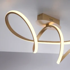 Plafón LED Maria, atenuable, latón