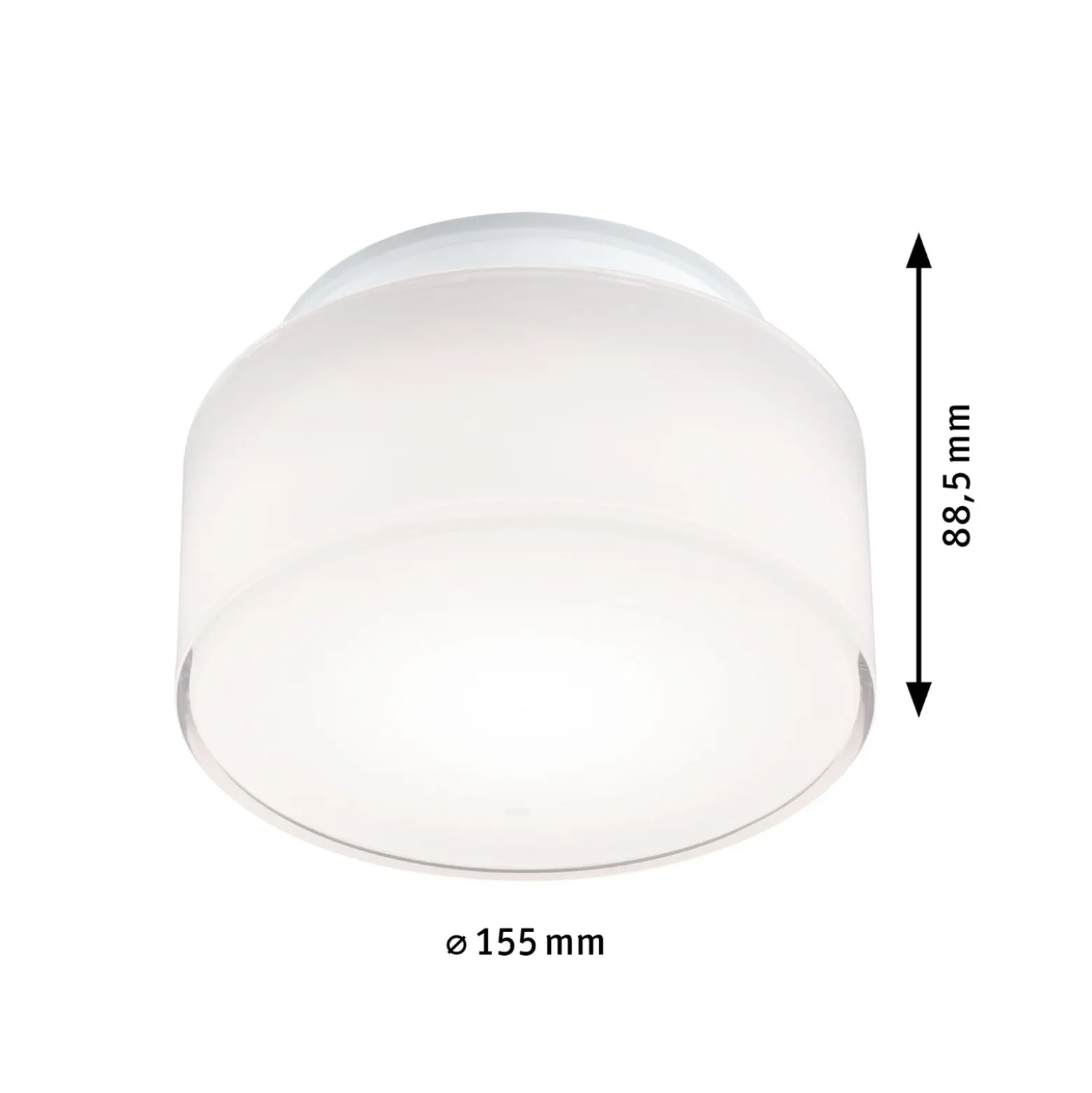 plafón LED Maro de Paulmann, blanca, Ø 16 cm, IP44