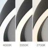 Plafón LED Masca, negro, Ø 60 cm, CCT, metal, atenuable