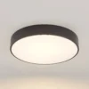 Plafón LED Milada de Lindby, negra, CCT, control remoto