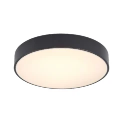 Plafón LED Milada de Lindby, negra, CCT, control remoto