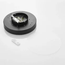 Plafón LED Milada de Lindby, negra, CCT, control remoto