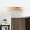 Plafón LED Milada de Lindby, roble, CCT, control remoto