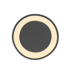 Plafón LED MONTA, negro, Ø 40 cm, metal, Switchdim