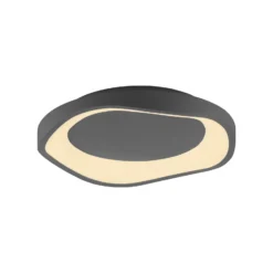 Plafón LED MONTA, negro, Ø 40 cm, metal, Switchdim