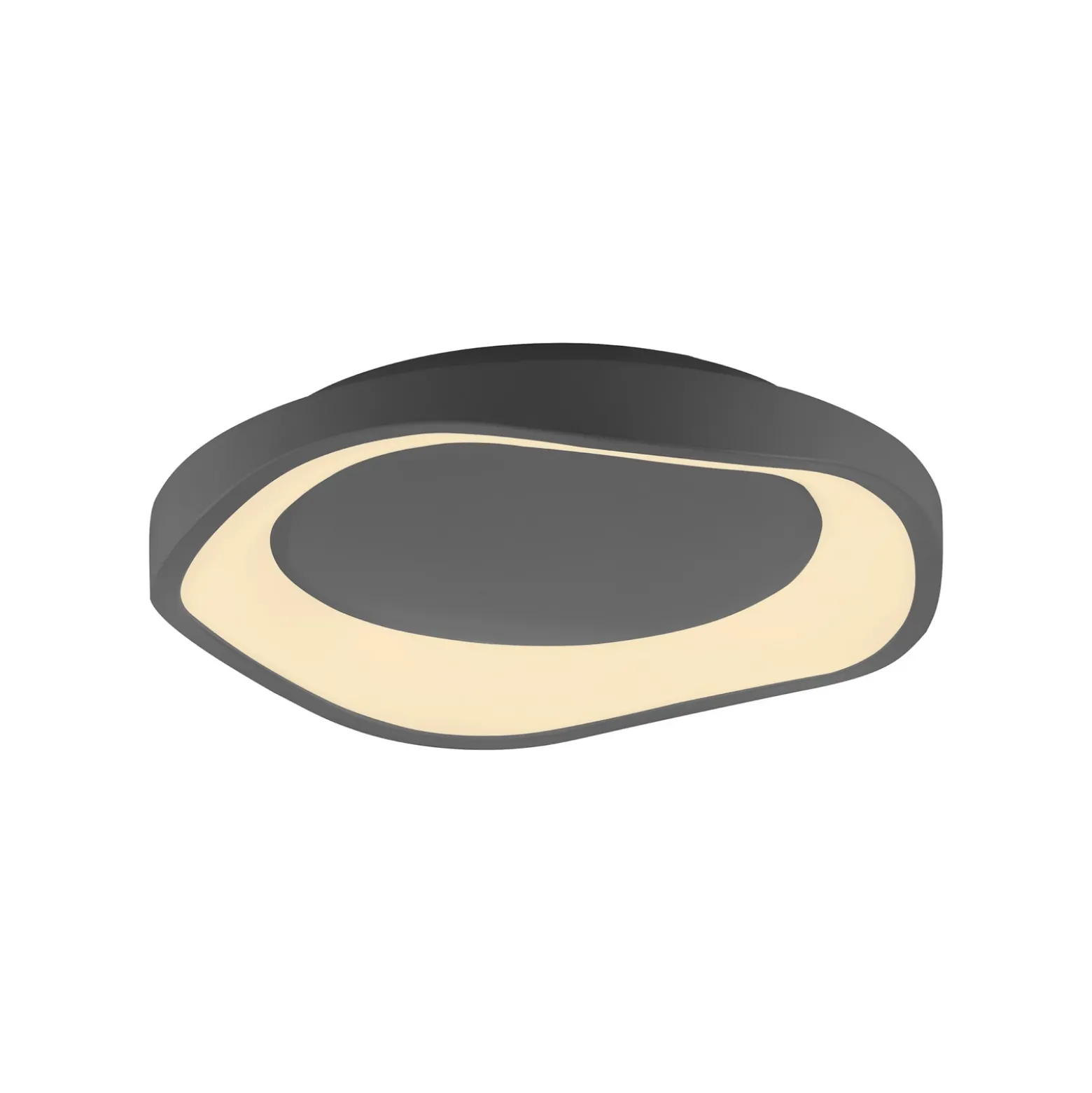 Plafón LED MONTA, negro, Ø 40 cm, metal, Switchdim