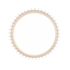 Plafón LED Monte, CCT, Ø 60 cm, madera clara