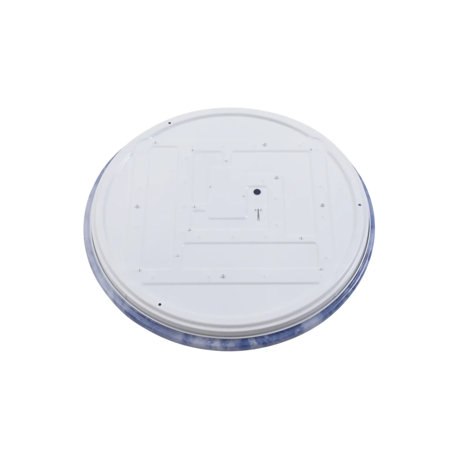 Plafón LED Orbi de Lindby, 48 cm, azul/blanco, plástico