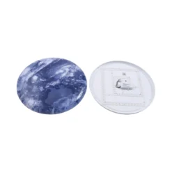 Plafón LED Orbi de Lindby, 48 cm, azul/blanco, plástico