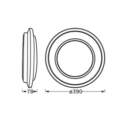 Plafón LED ORBIS BERLIN de OSRAM, plateada, Ø 39 cm, metal