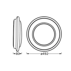 Plafón LED ORBIS BERLIN de OSRAM, plateada, Ø 49 cm, metal