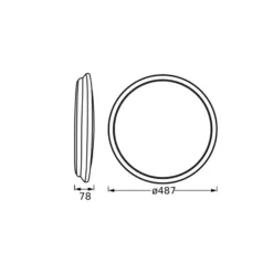 Plafón LED ORBIS DUBLIN de OSRAM, Ø 49 cm, metal plateado