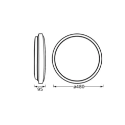 Plafón LED ORBIS LONDON de OSRAM, blanca, Ø 48 cm, metal