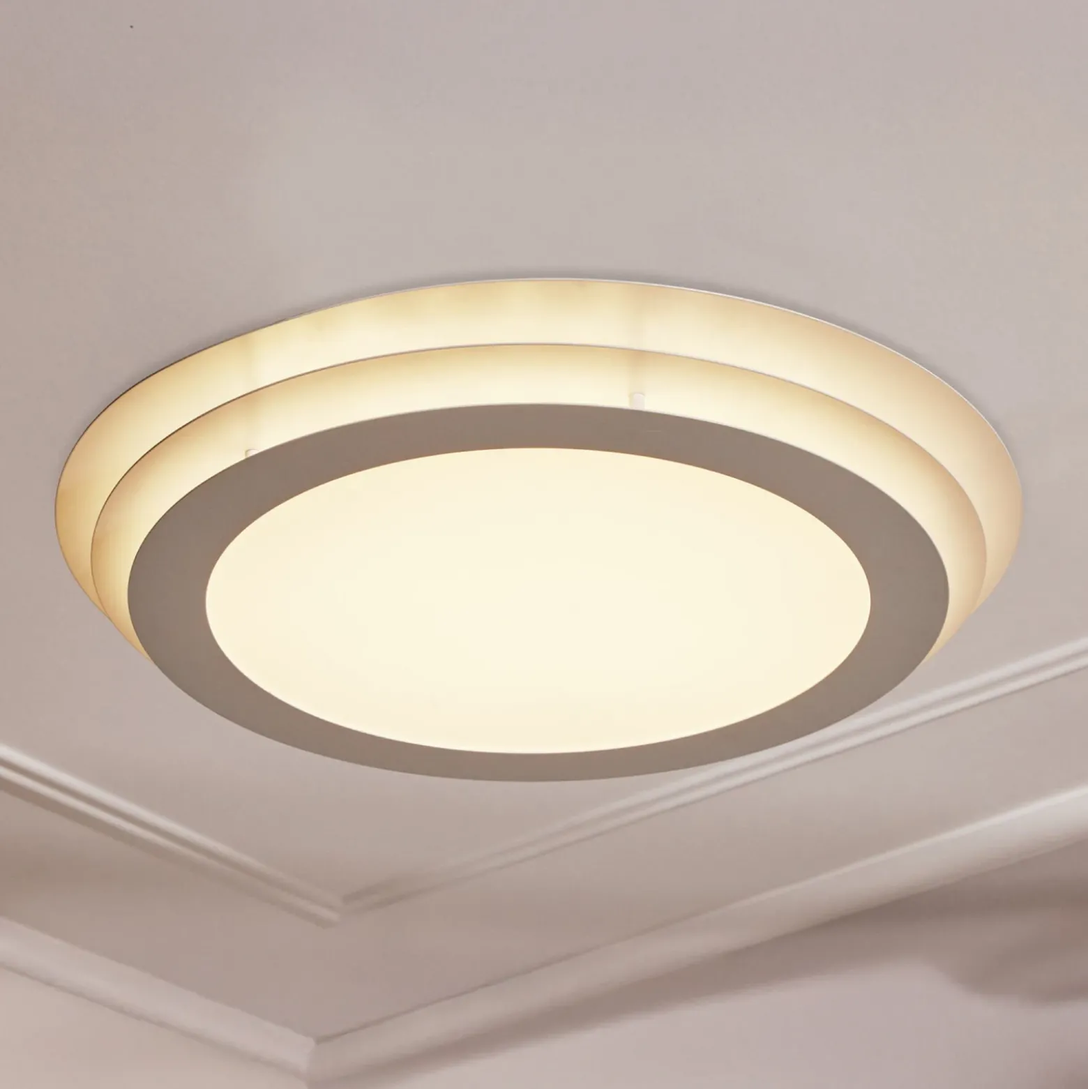 Plafón LED ORBIS SPIRAL LAYER de OSRAM, blanca, Ø 50 cm