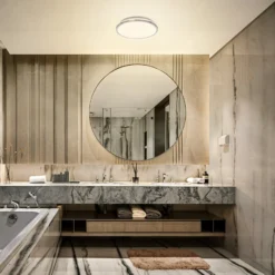 Plafón LED OSRAM BATHROOM, cromada, Ø 30 cm, IP44, CCT