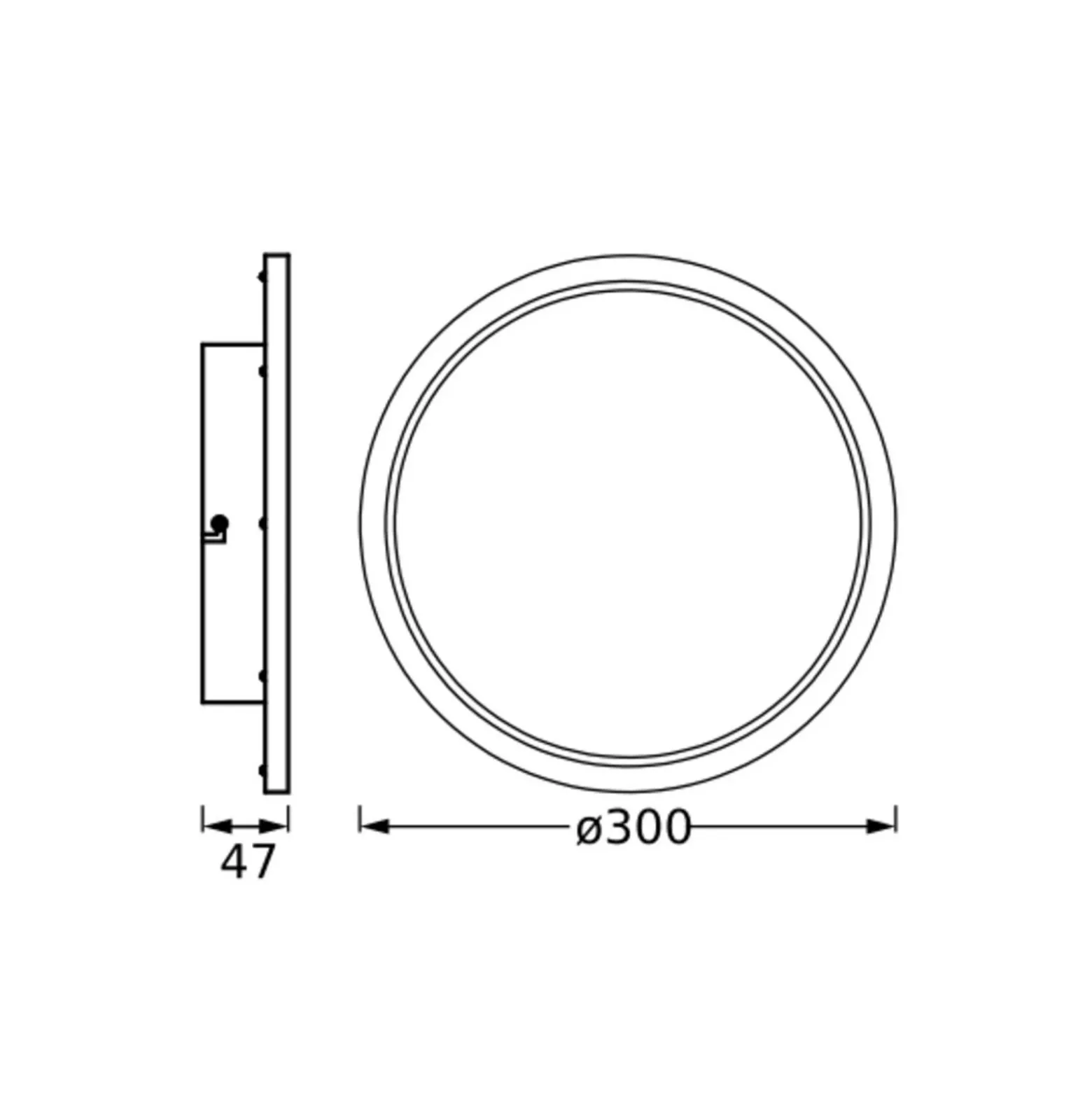 Plafón LED OSRAM BATHROOM, cromada, Ø 30 cm, IP44, CCT