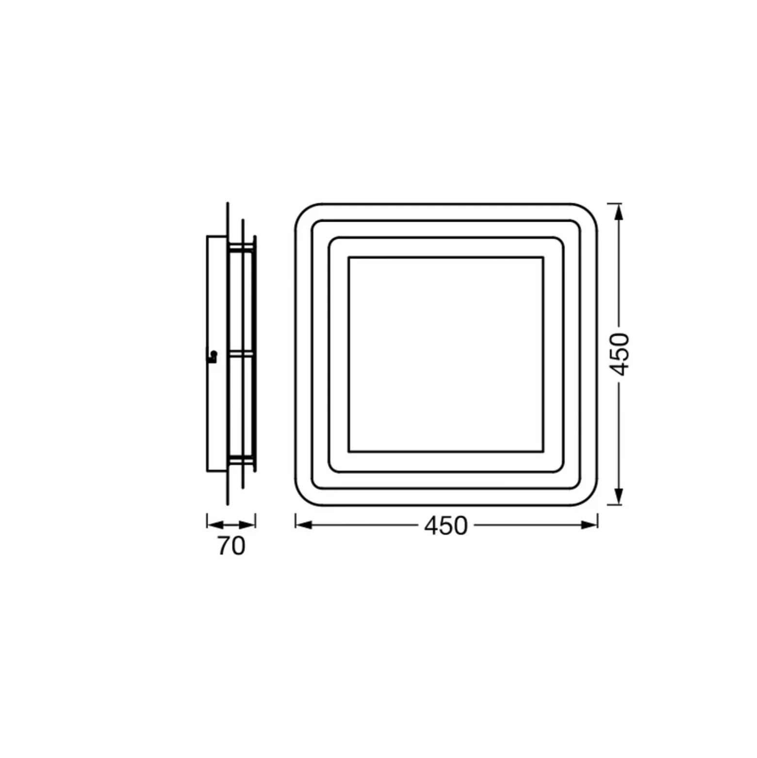 Plafón LED OSRAM ORBIS SPIRAL LAYER, blanca, 45 x 45 cm