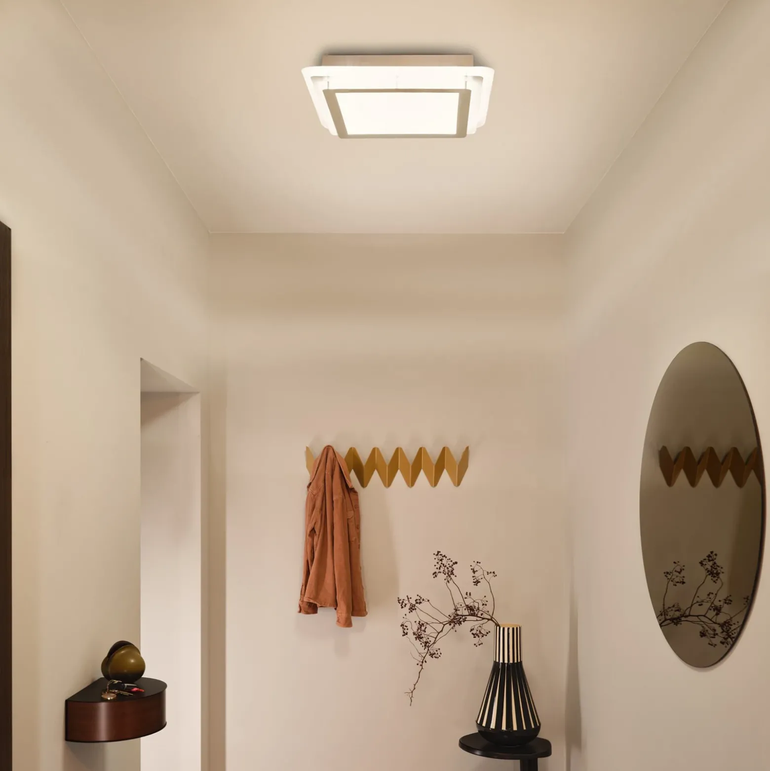 Plafón LED OSRAM ORBIS SPIRAL LAYER, blanca, 45 x 45 cm