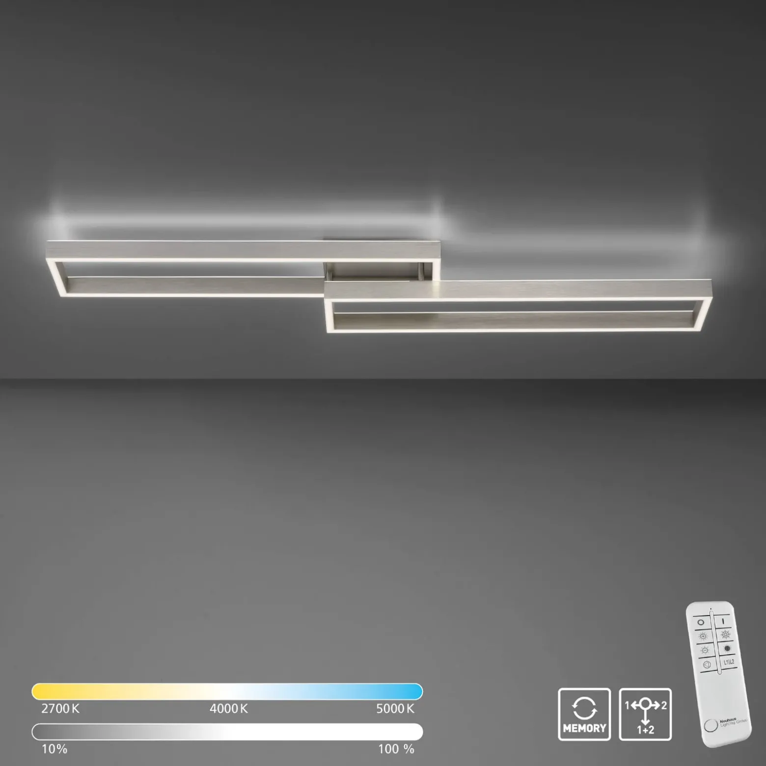 Plafón LED Paan, atenuable, CCT, memory