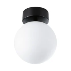 Plafón LED Paulmann Gove, negro, IP44