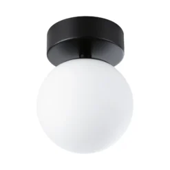Plafón LED Paulmann Gove, negro, IP44