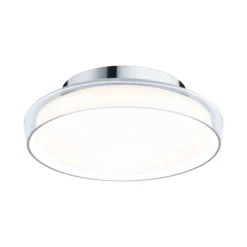 Plafón LED Paulmann Luena, IP44, cromado, Ø 25 cm
